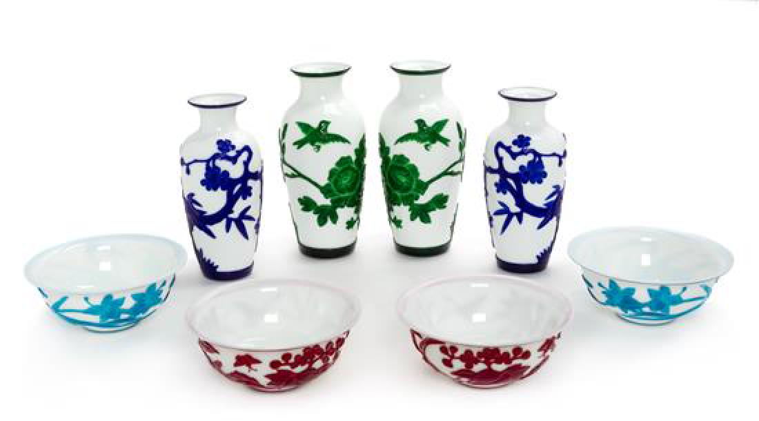 * Eight Chinese Peking Glass Articles Height of tallest (1 of 1)