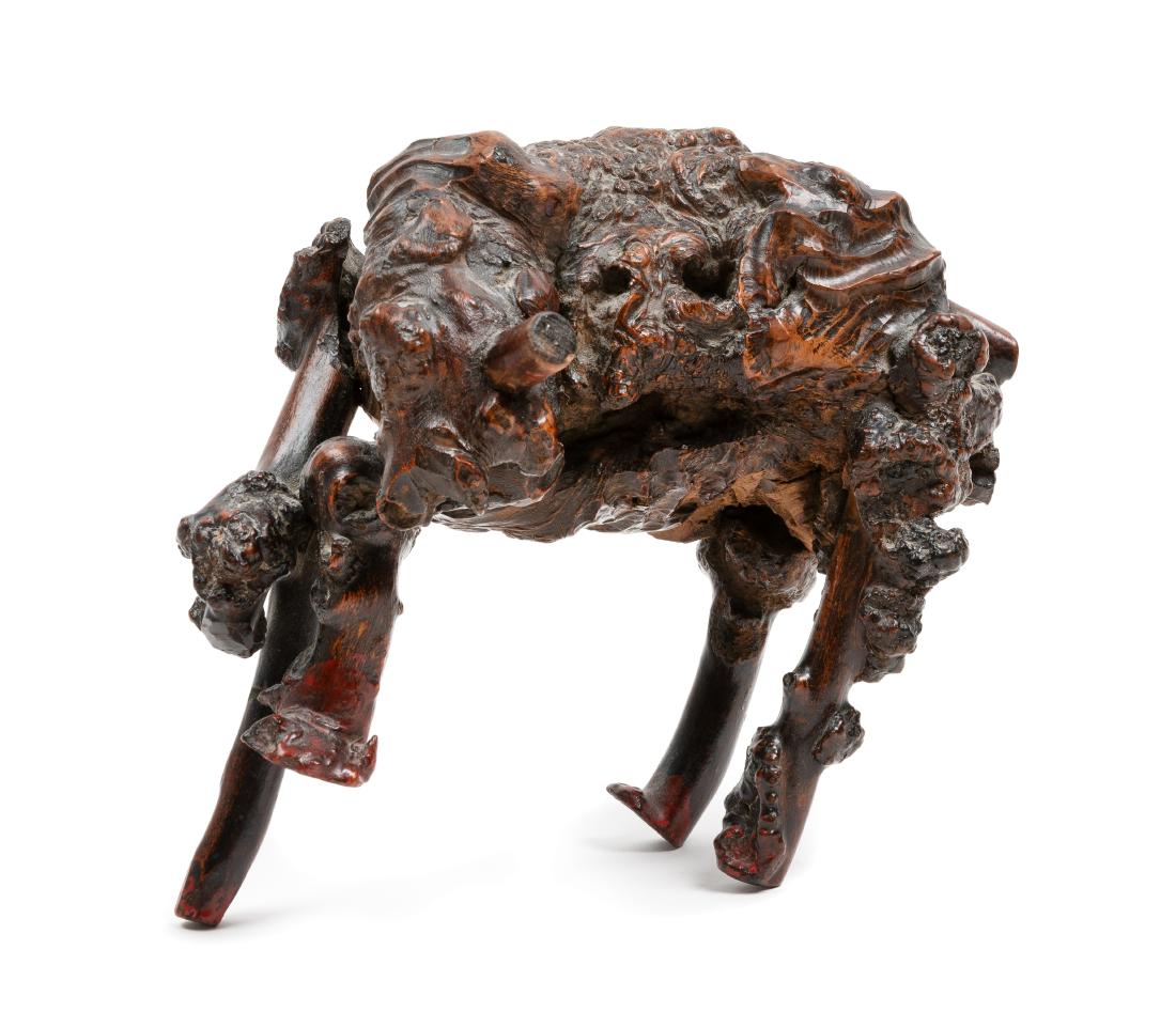 * A Chinese Rootwood Figure of an Ox Length 7 1/4 (1 of 1)