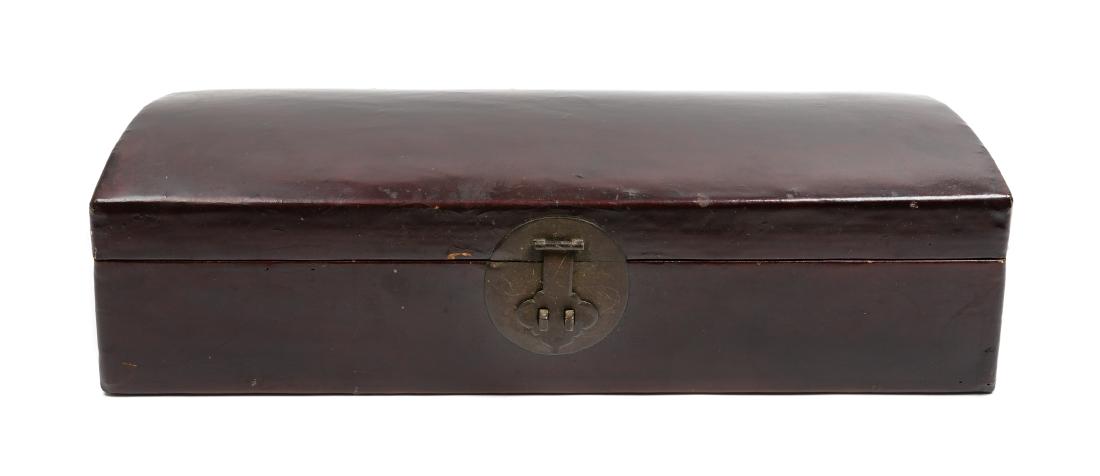 * A Chinese Brown Lacquered Document Box Length 25 (1 of 1)
