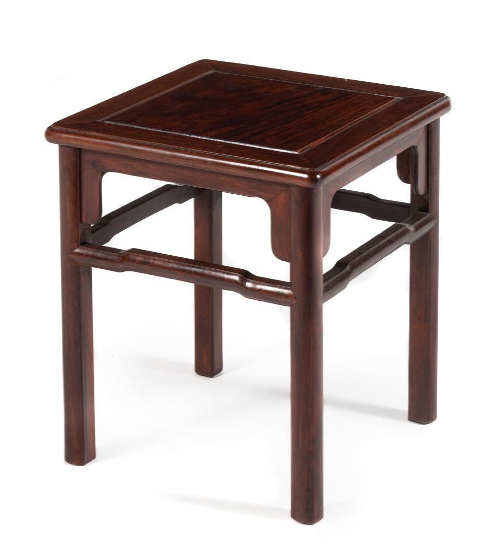 A Chinese Hardwood Stool Height 20 inches. (1 of 1)