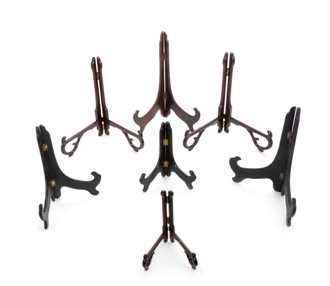 Forty-Two Chinese Hardwood Plate Stands (1 of 1)