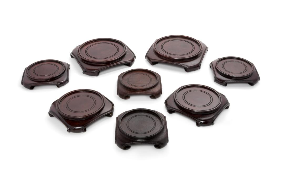 Fouty-Eight Chinese Rounded Rectangular Hardwood Stands (1 of 1)