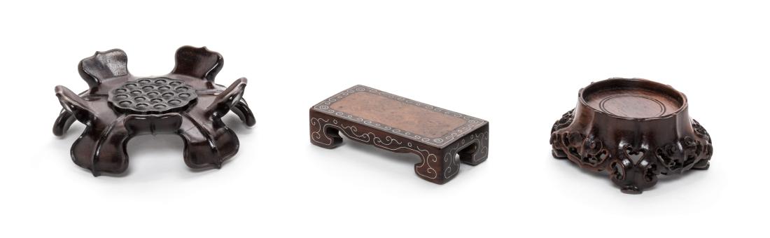 Three Chinese Small Hardwood Stands Diameter of largest (1 of 1)