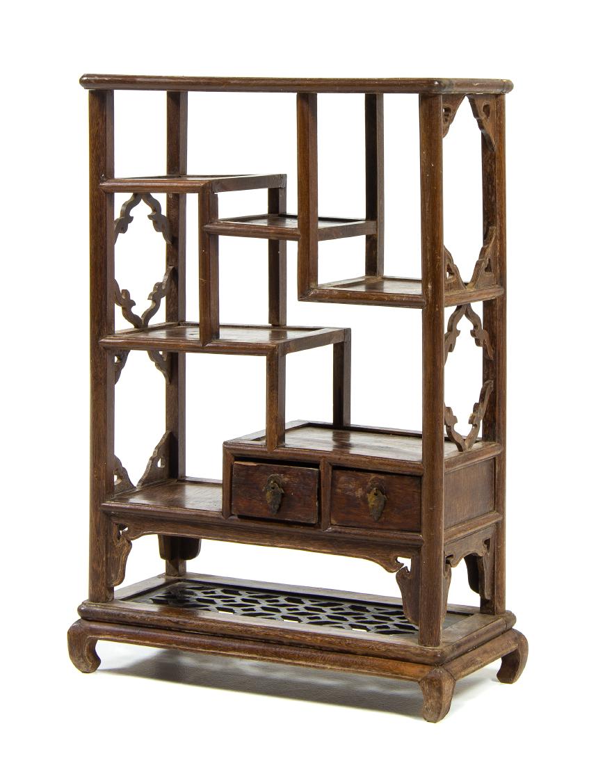 A Chinese Jichimu Wood Displaying Cabinet, Duobaoge (1 of 1)