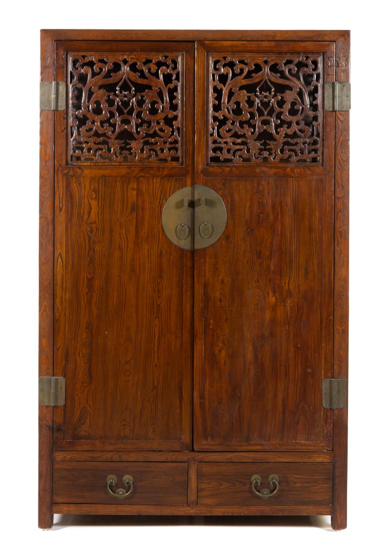 A Large Chinese Elmwood Cabinet Height 80 x width 49 (1 of 1)