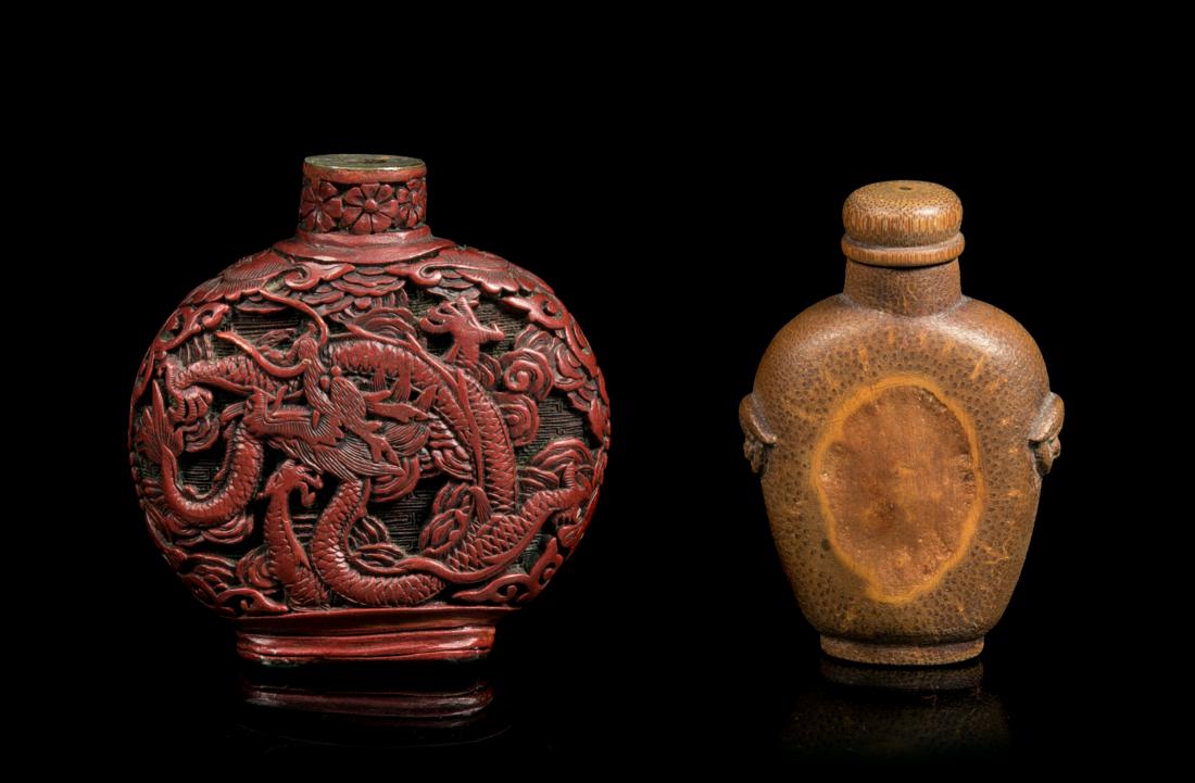 * Two Chinese Snuff Bottles Height of larger 2 1/2 (1 of 1)