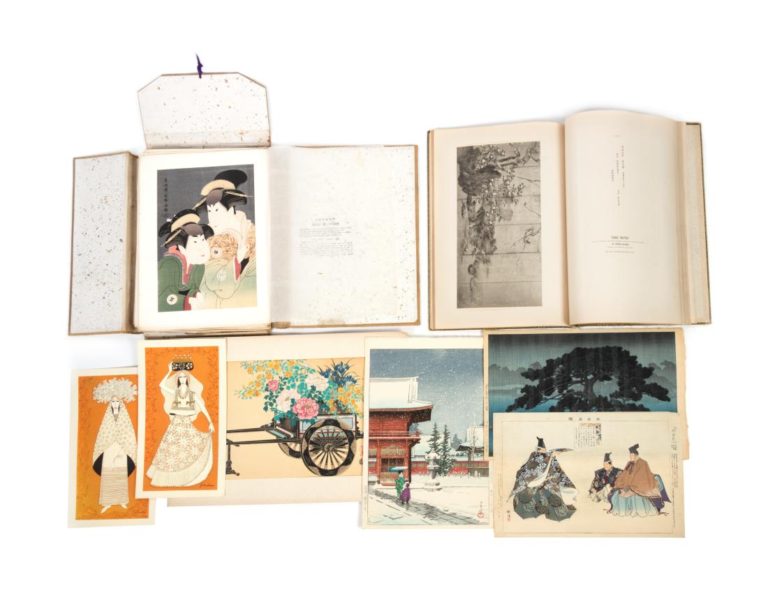 * Thirty Japanese Woodblock Prints and Two Books Height (1 of 1)