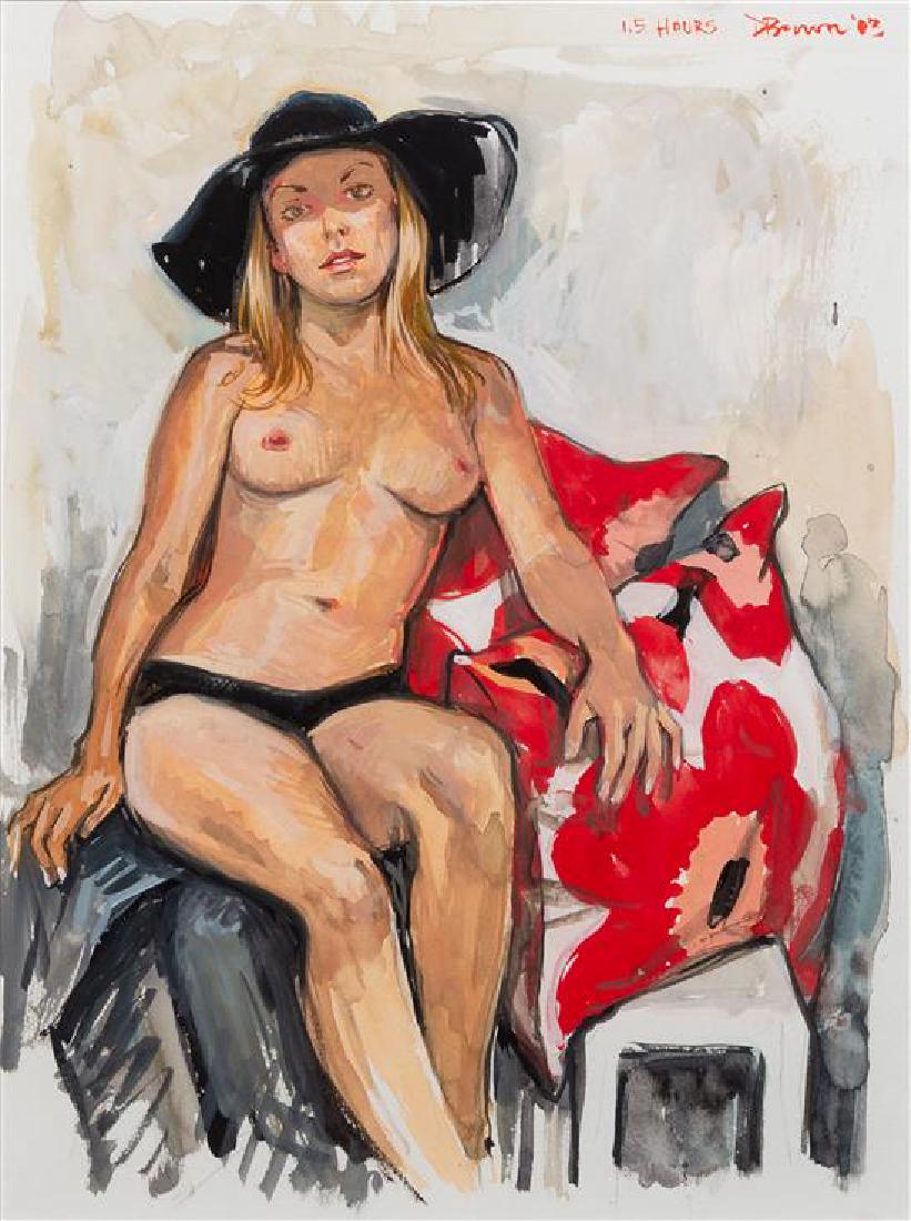 Delia Brown, (American, b. 1969), Leisa in black floppy (1 of 1)