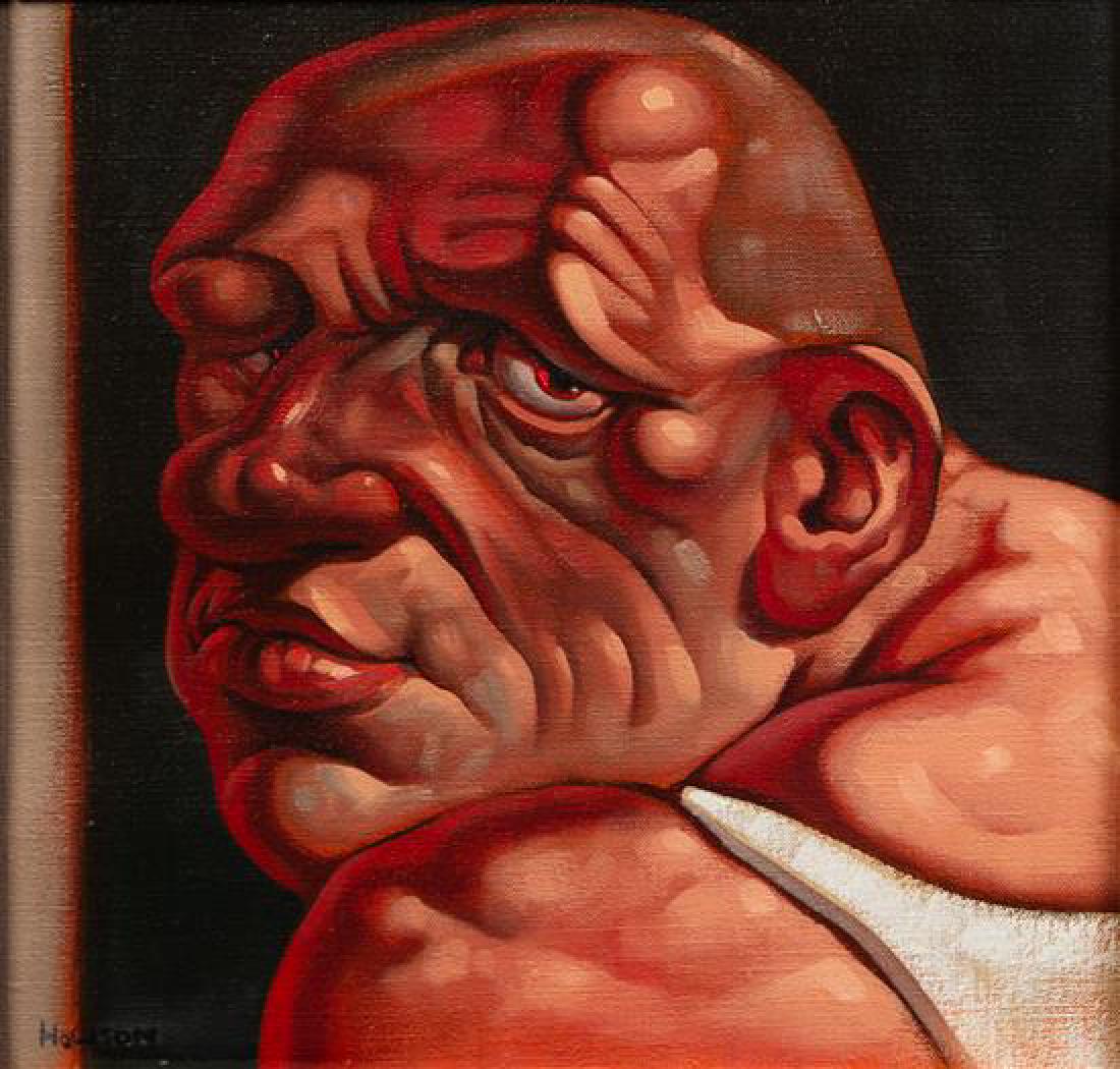 Peter Howson, (Scottish, b. 1958), Me Again, 1992-93: Peter Howson (Scottish, b. 1958) Me Again, 1992-93 oil on canvas signed Howson (lower left) 12 1/4 x 12 1/4 inches. Estimate $1,000-2,000 Provenance: Flowers East, London Acquired from