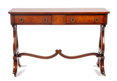 A Regency Style Drop Leaf Sofa Table Height 30 X