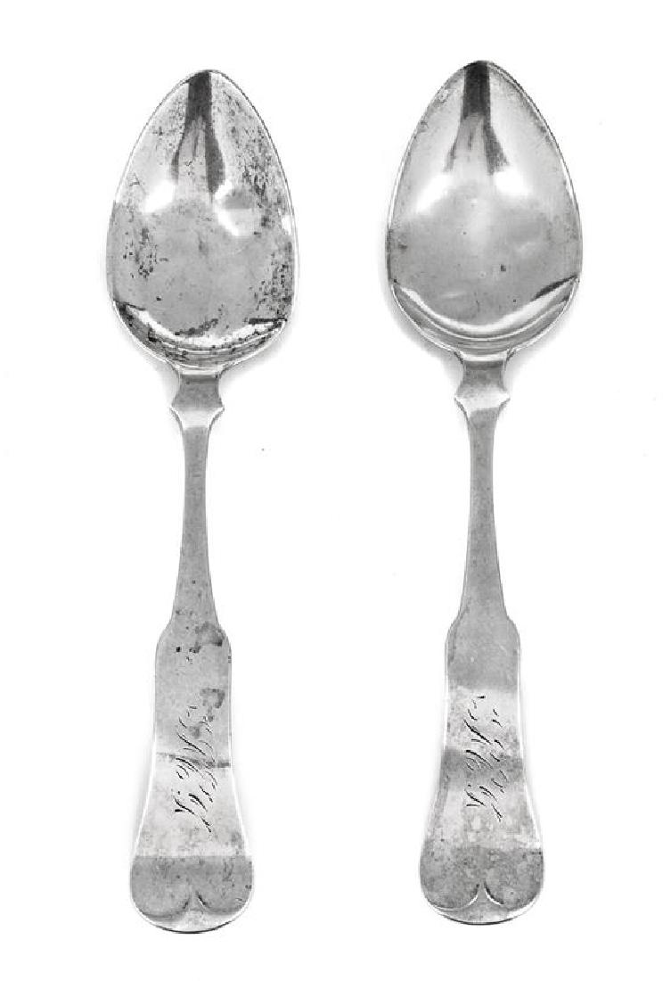 Two American Coin Silver Tablespoons, D.C. Jaccard & (1 of 1)
