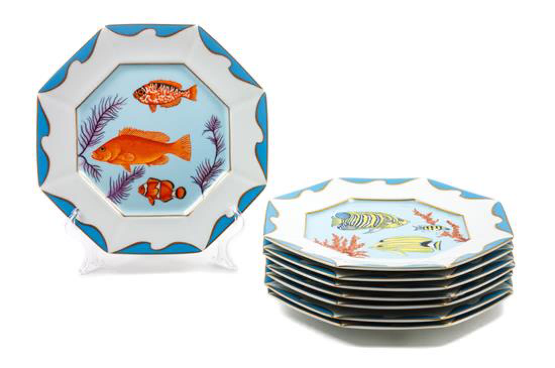 * Eight Lynn Chase Porcelain Dinner Plates Diameter: 10 (1 of 1)