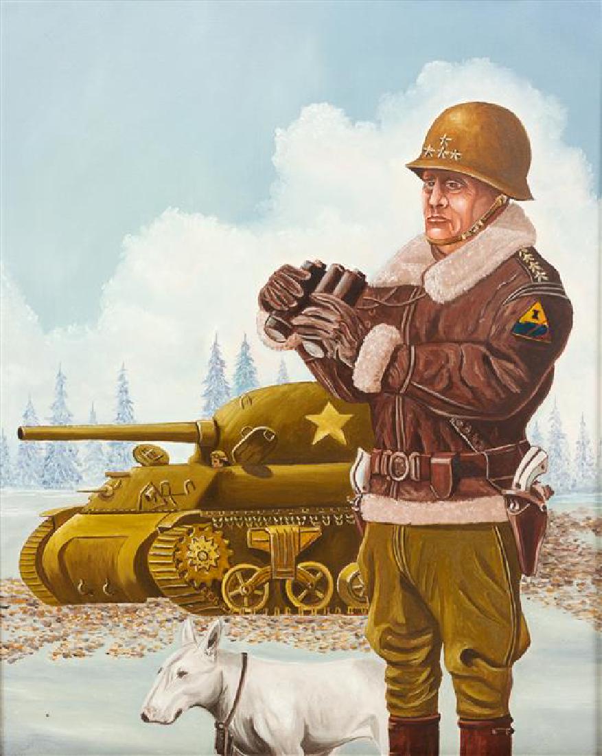 * A White Bull Terrier Painting 16 x 20 inches. (1 of 1)