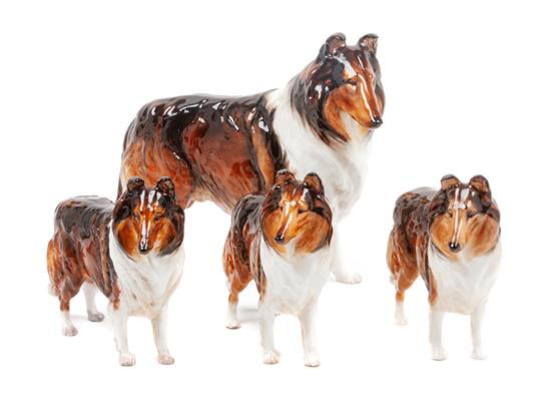 * A Group of Four Royal Doulton Porcelain Collies Width (1 of 1)