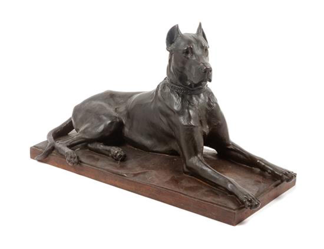 * A Bronze Great Dane Sculpture Height 10 1/4 x width (1 of 1)