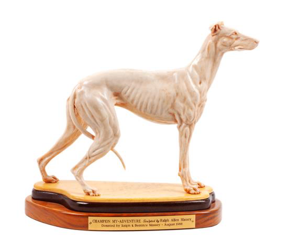 * A Resin Greyhound Sculpture Height 15 1/4 x width 19 (1 of 1)