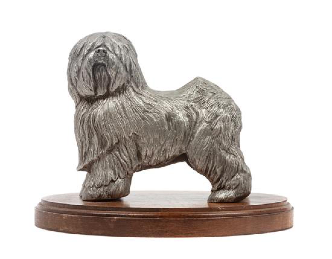 * A Pewter Old English Sheepdog Width of base 7 3/8 (1 of 1)