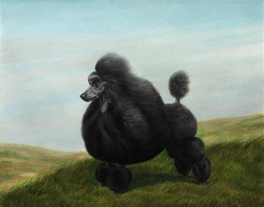 * Two Poodle Paintings Larger: 25 x 33 inches. (1 of 1)