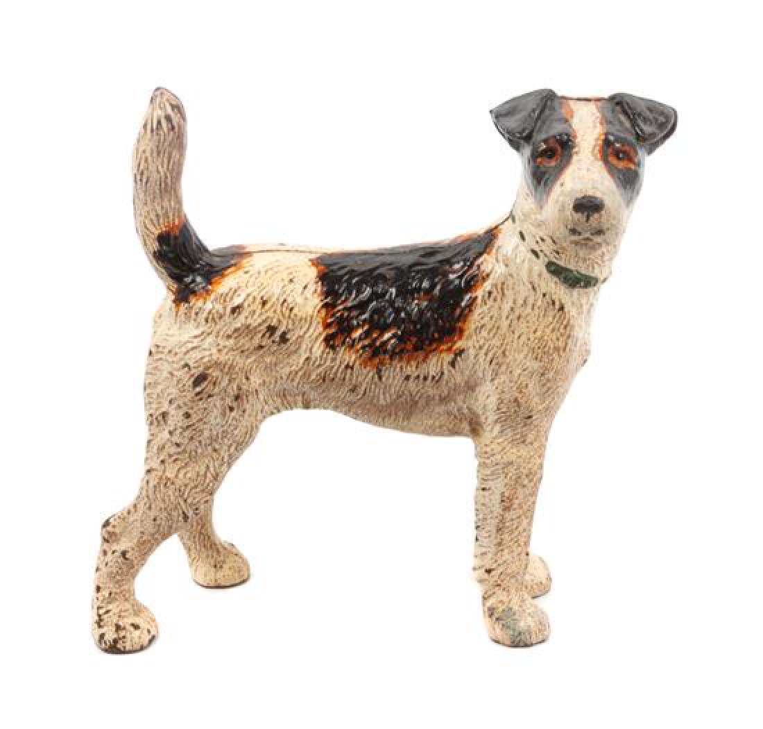 * A Cast Iron Wire Fox Terrier Doorstop Height 8 3/4 (1 of 1)