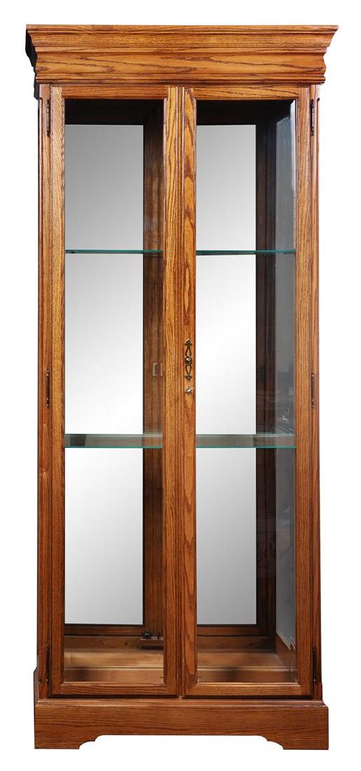* Three Wood and Glass Cases Height 79 inches. (1 of 1)