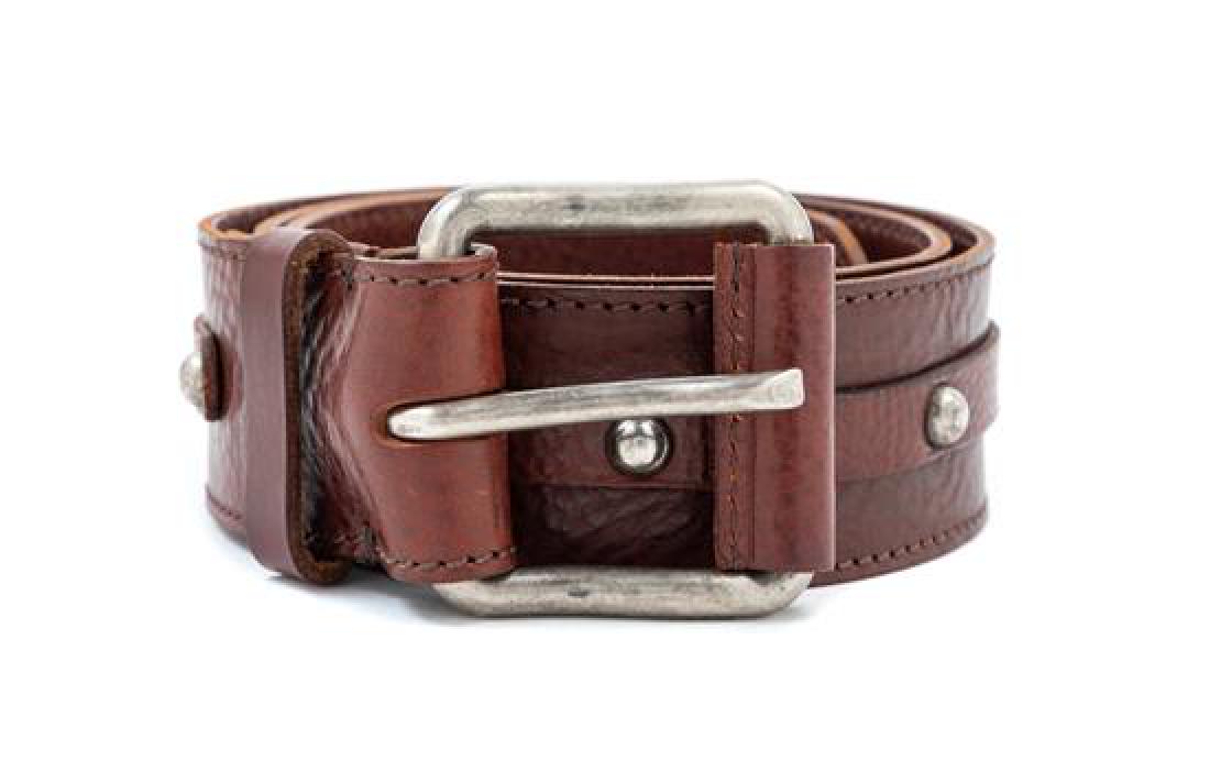 A Chloe Brown Leather Belt, 1980-90s: A Chloe Brown Leather Belt, 1980-90s Estimate $80-100 The stated overall condition of the lot is based on the assumption that the wear is consistent with age and use. As everything is sold 'as is', we