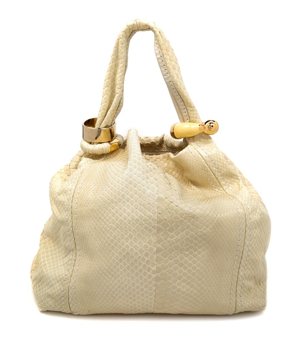 Jimmy Choo Python Bag, 1980-90s: Jimmy Choo Python Bag, 1980-90s Estimate $200-300