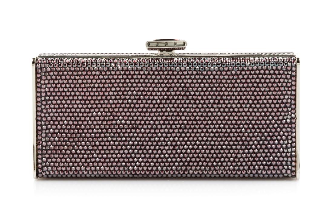 Judith Leiber Rectangle Minaudiere: Judith Leiber Rectangle Minaudiere Together with a dustbag and box. Estimate $200-300 The stated overall condition of the lot is based on the assumption that the wear is consistent with age and use. A