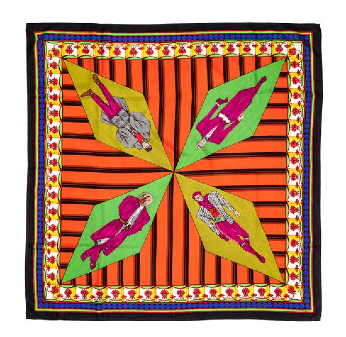 Gianni Versace Silk Scarf, 1990s: Gianni Versace Silk Scarf, 1990s Estimate $80-120 The stated overall condition of the lot is based on the assumption that the wear is consistent with age and use. As everything is sold 'as is', we sug