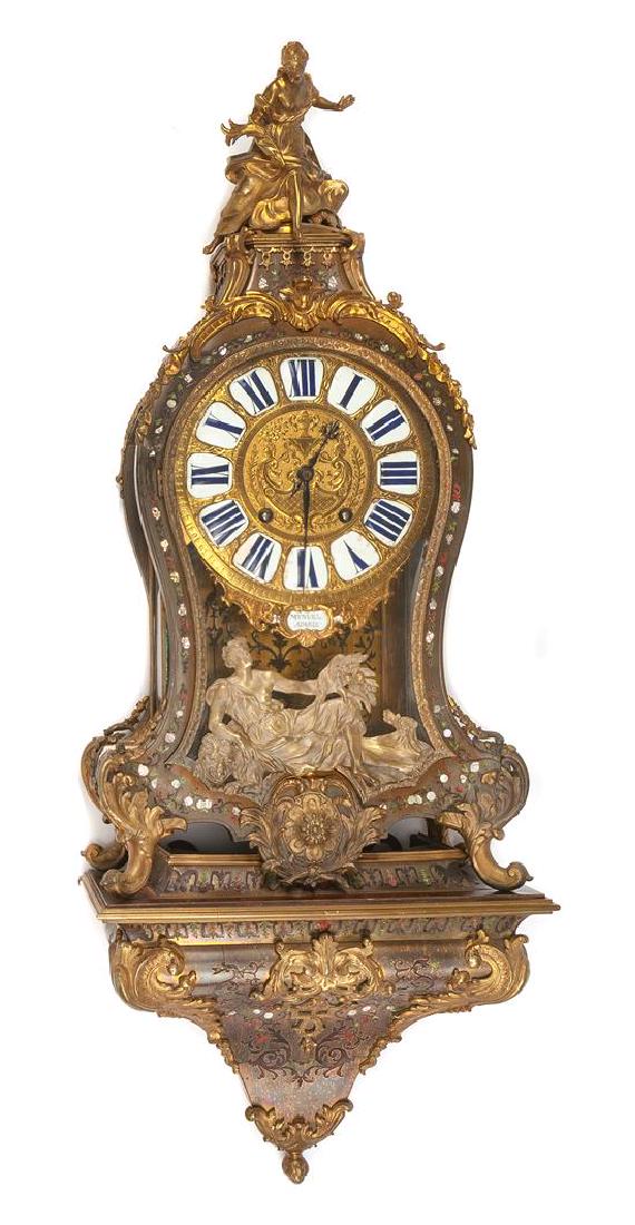 A French Boulle Marquetry Bracket Clock and Bracket (1 of 1)