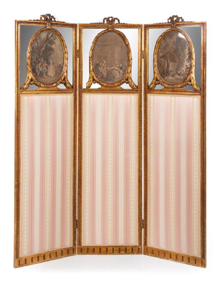 A Louis XVI Giltwood Three-Fold Dressing Screen Height (1 of 1)
