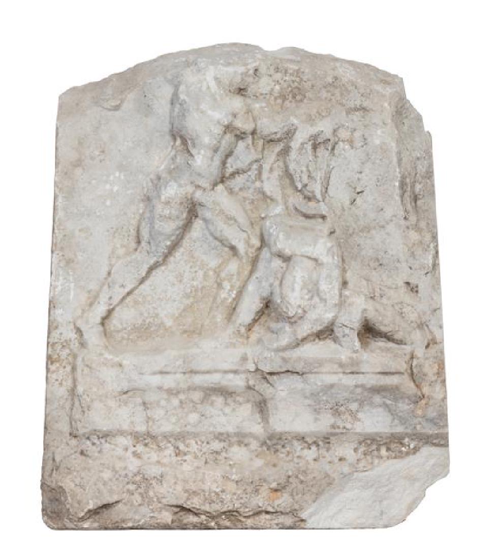 * A Roman Marble Relief Depicting Heracles Slaying (1 of 2)