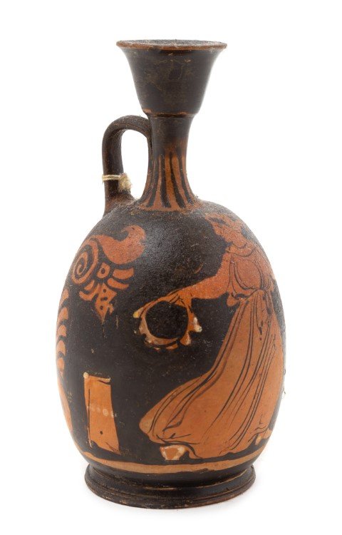 * An Apulian Red Figured Squat Lekythos Height 6 5/8 (1 of 1)