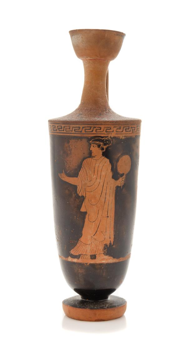 * An Attic Red Figured Lekythos Height 8 5/8 inches. (1 of 1)