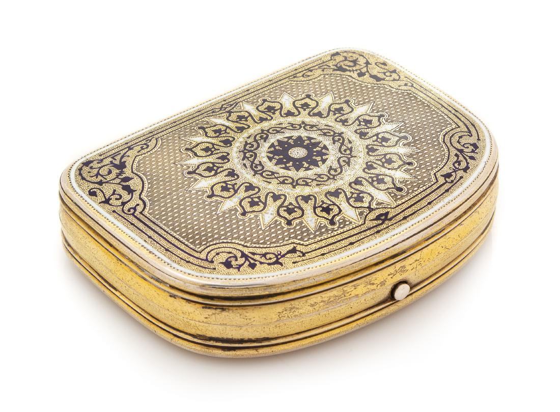 * A Russian Silver-Gilt and Enamel Snuff Box, Mark of (1 of 1)