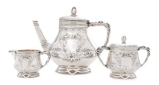 * An Austrian Silver Three-Piece Tea Service, Victor (1 of 1)