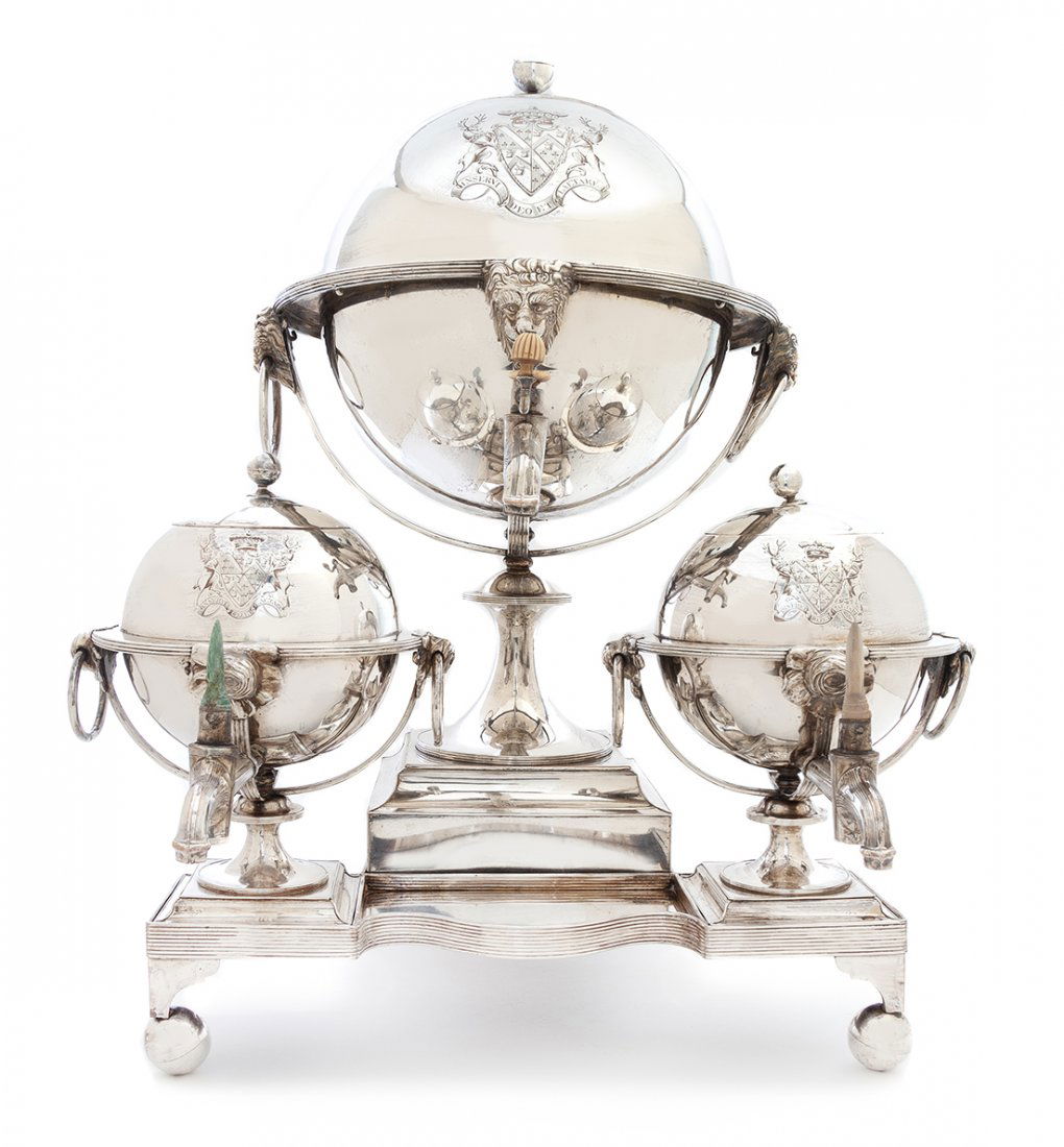 A Sheffield Plate Three-Piece Tea and Coffee Service (1 of 1)