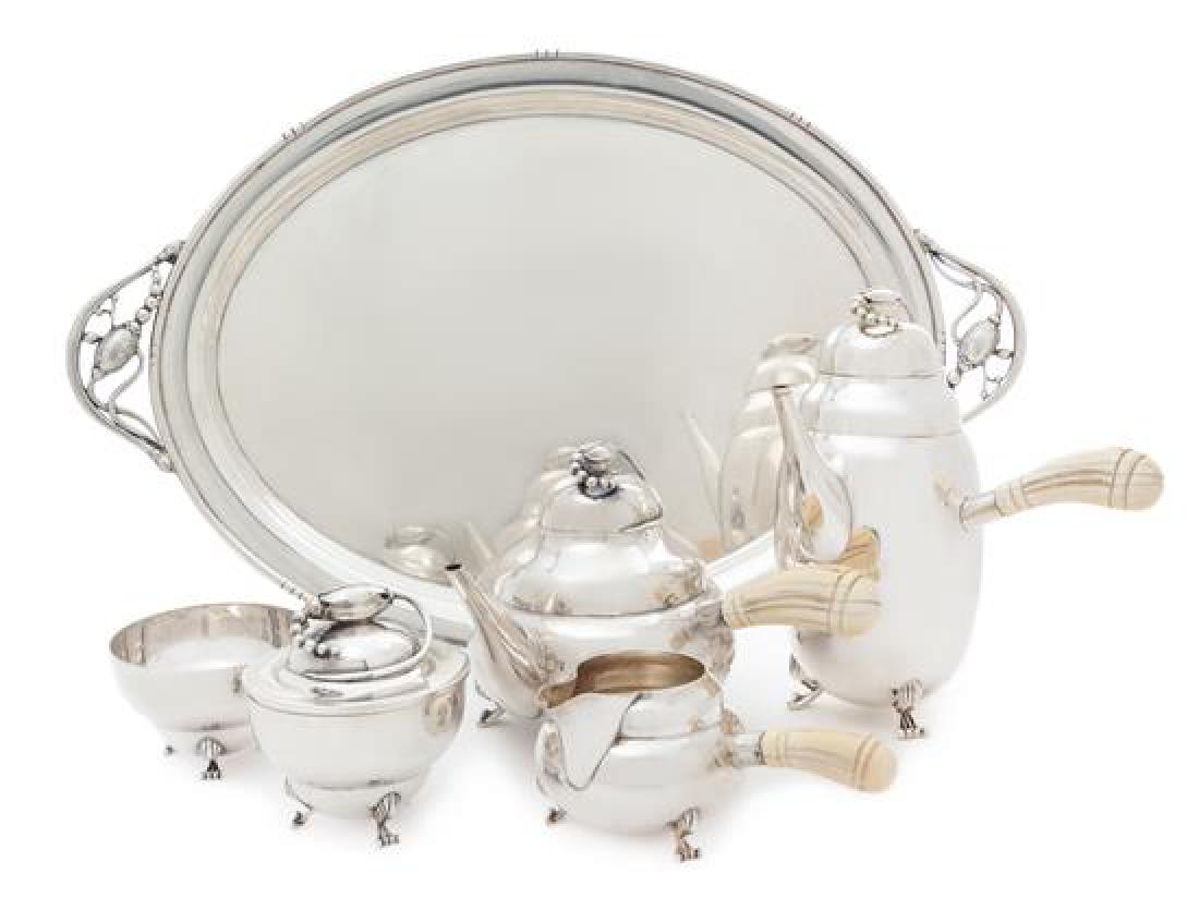 An American Silver Six-Piece Tea and Coffee Service, (1 of 1)
