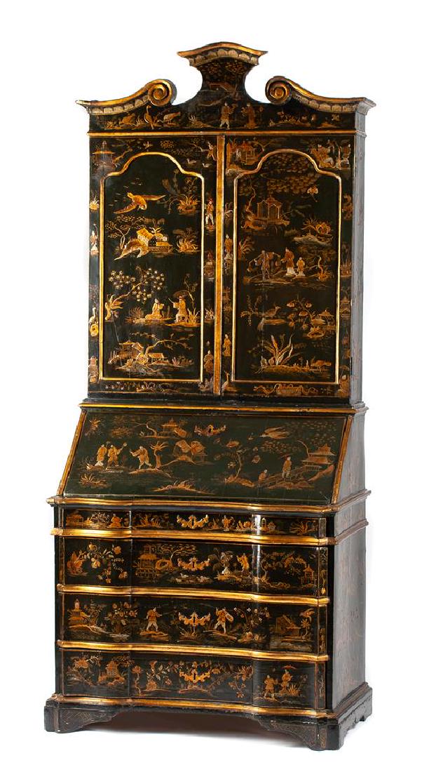 A George II Chinoiserie Decorated Secretary Height 96 x (1 of 2)
