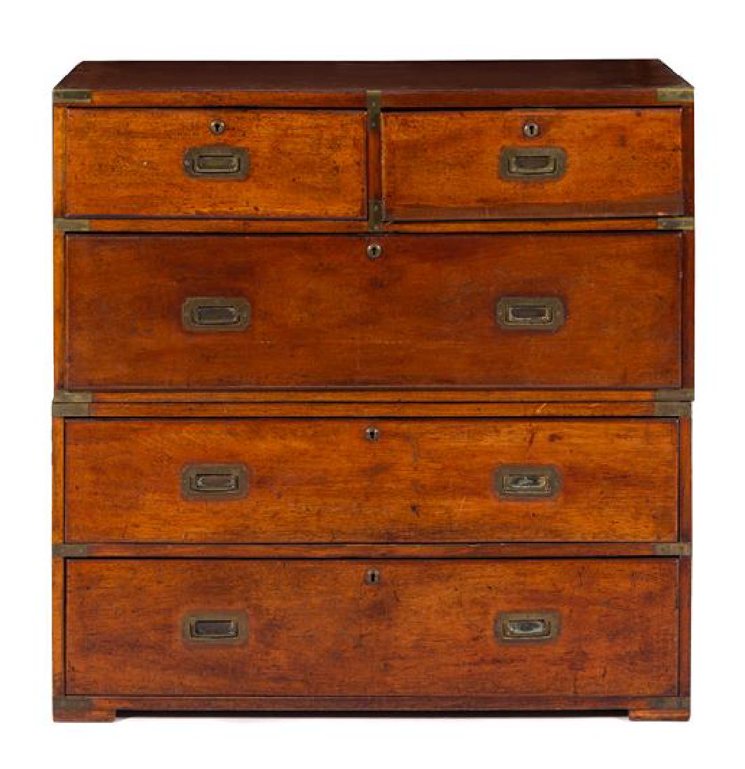 A George III Style Campaign Chest Height 39 7/8 x width (1 of 1)