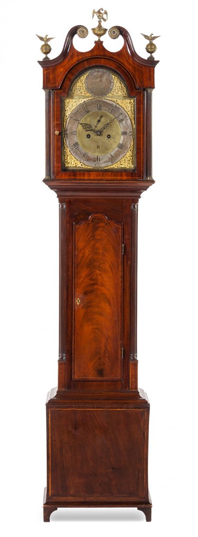 * An American Mahogany Tall Case Clock Height 83 x (1 of 1)