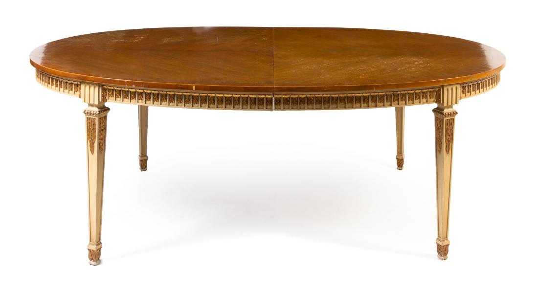 A Louis XVI Style Painted and Parcel Gilt Extension (1 of 1)