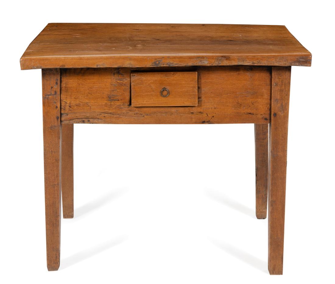 A Provincial Fruitwood Work Table Height 32 x width 39 (1 of 1)