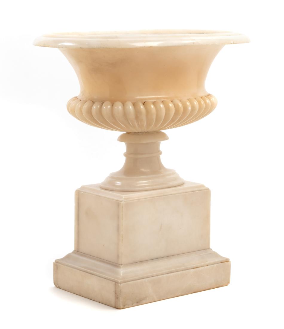 An Italian Alabaster Urn Height 15 inches. (1 of 1)
