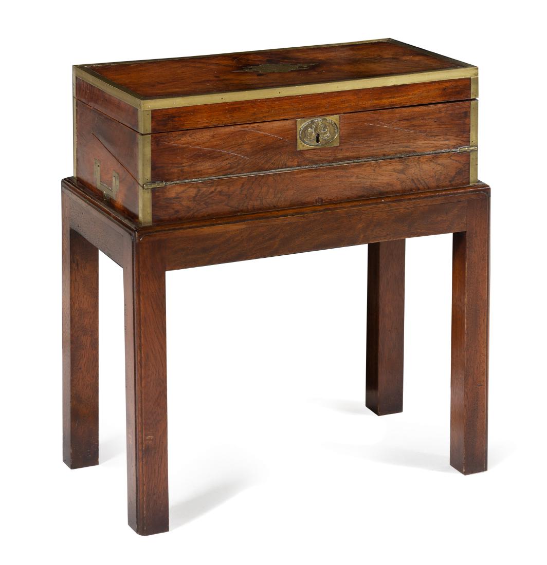 A George III Mahogany Writing Box on Stand Height 23 (1 of 1)