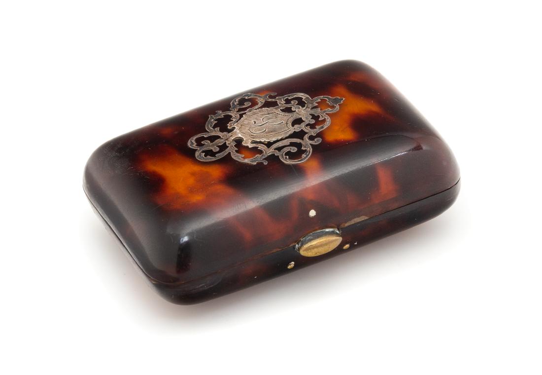 * A Victorian Silver Mounted Tortoise Shell Change (1 of 1)