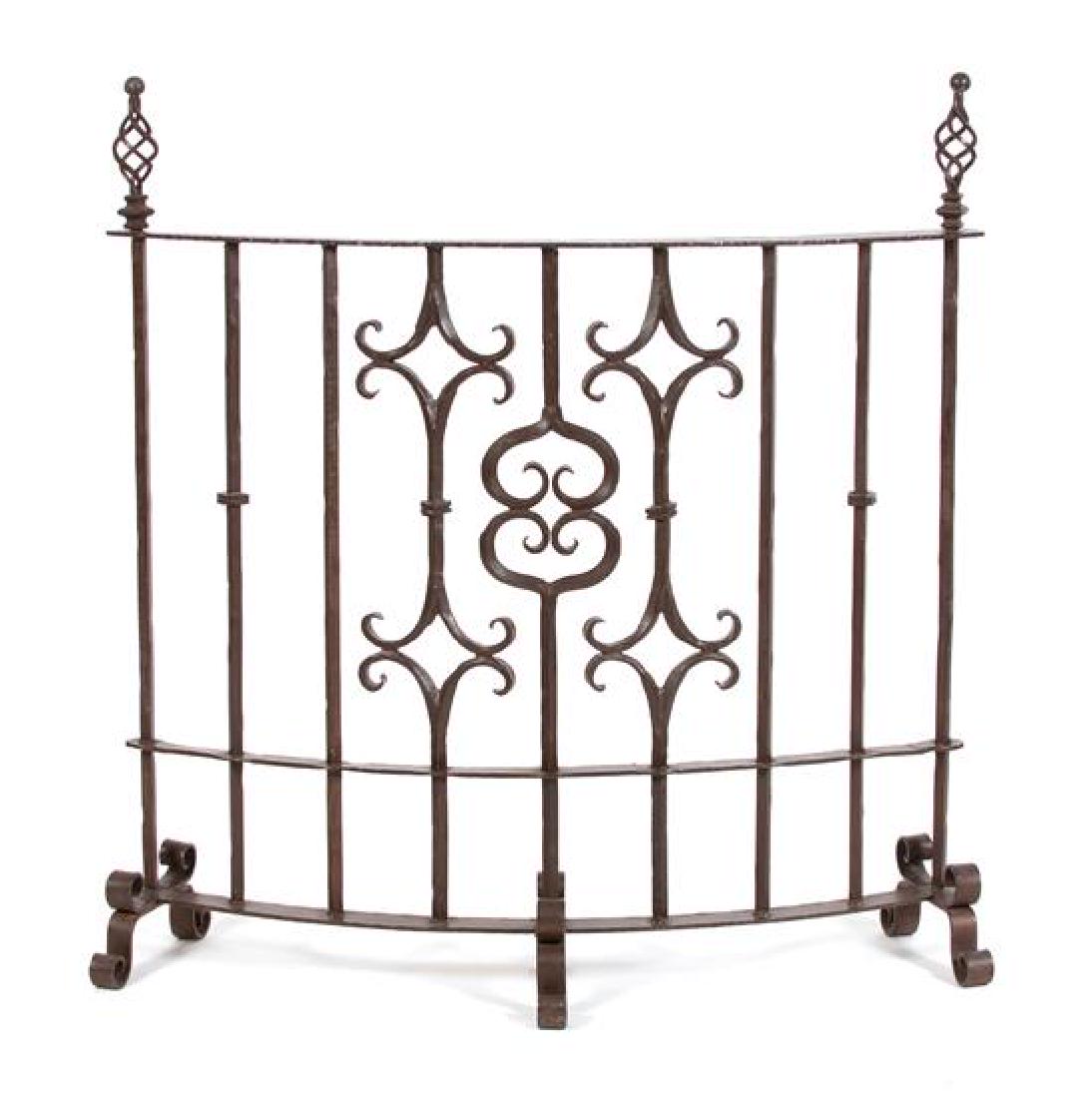 A Gothic Style Wrought Iron Fire Screen (1 of 1)