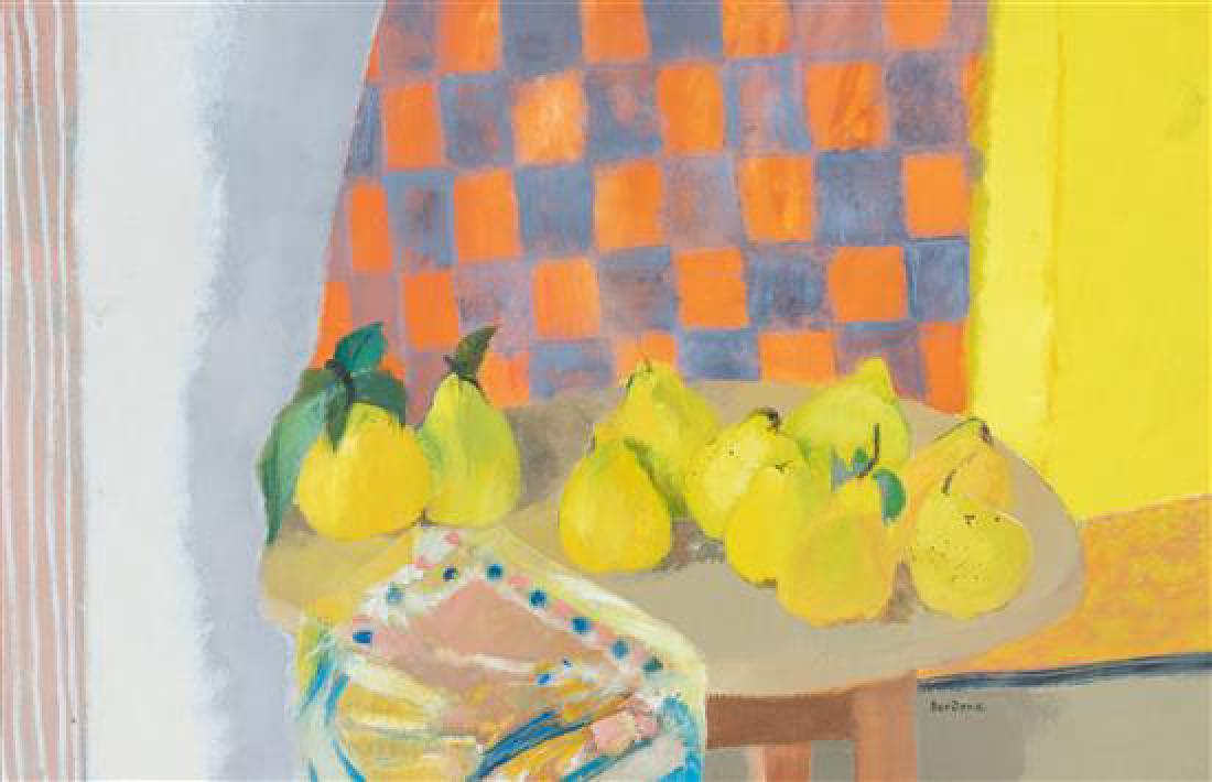 Guy Bardone: Guy Bardone (French, 1927-2015) Still Life with Pears oil on canvas signed (lower right) 30 x 45 inches. Estimate $1,000-2,000 David Findlay Galleries, NYC