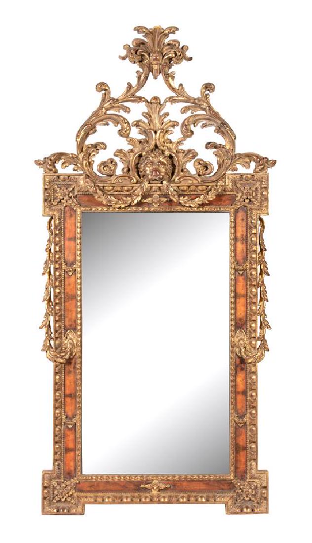 An Italian Louis XV Style Giltwood Mirror (1 of 1)