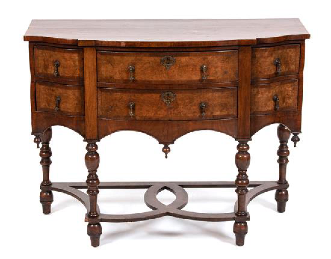 A Continental Inlaid Burlwood Side Cabinet (1 of 1)