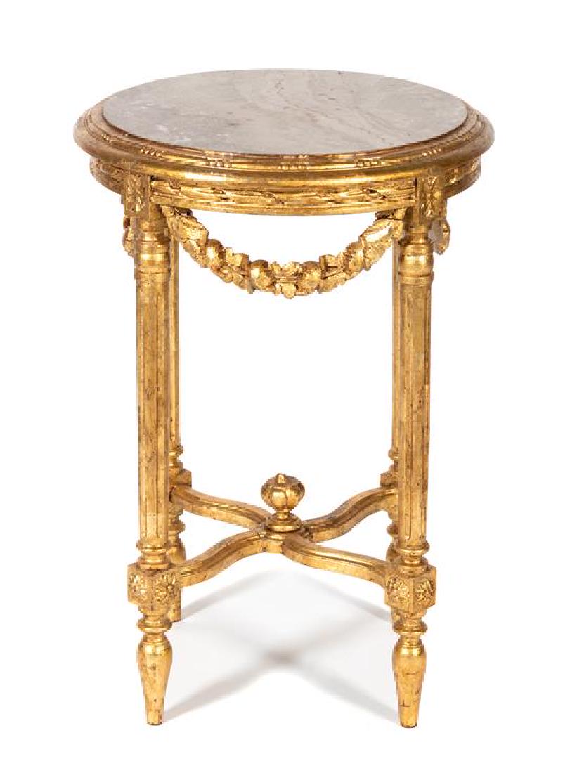 A Louis XVI Style Carved and Gilt Painted Pedestal (1 of 1)